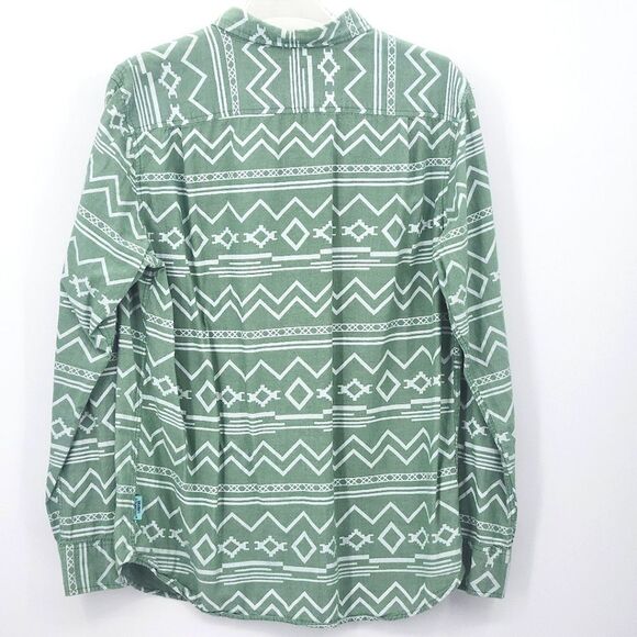 Modern Amusement Button Down Shirt Mens Size Large Aztec Print Southwestern Boho - Picture 2 of 7